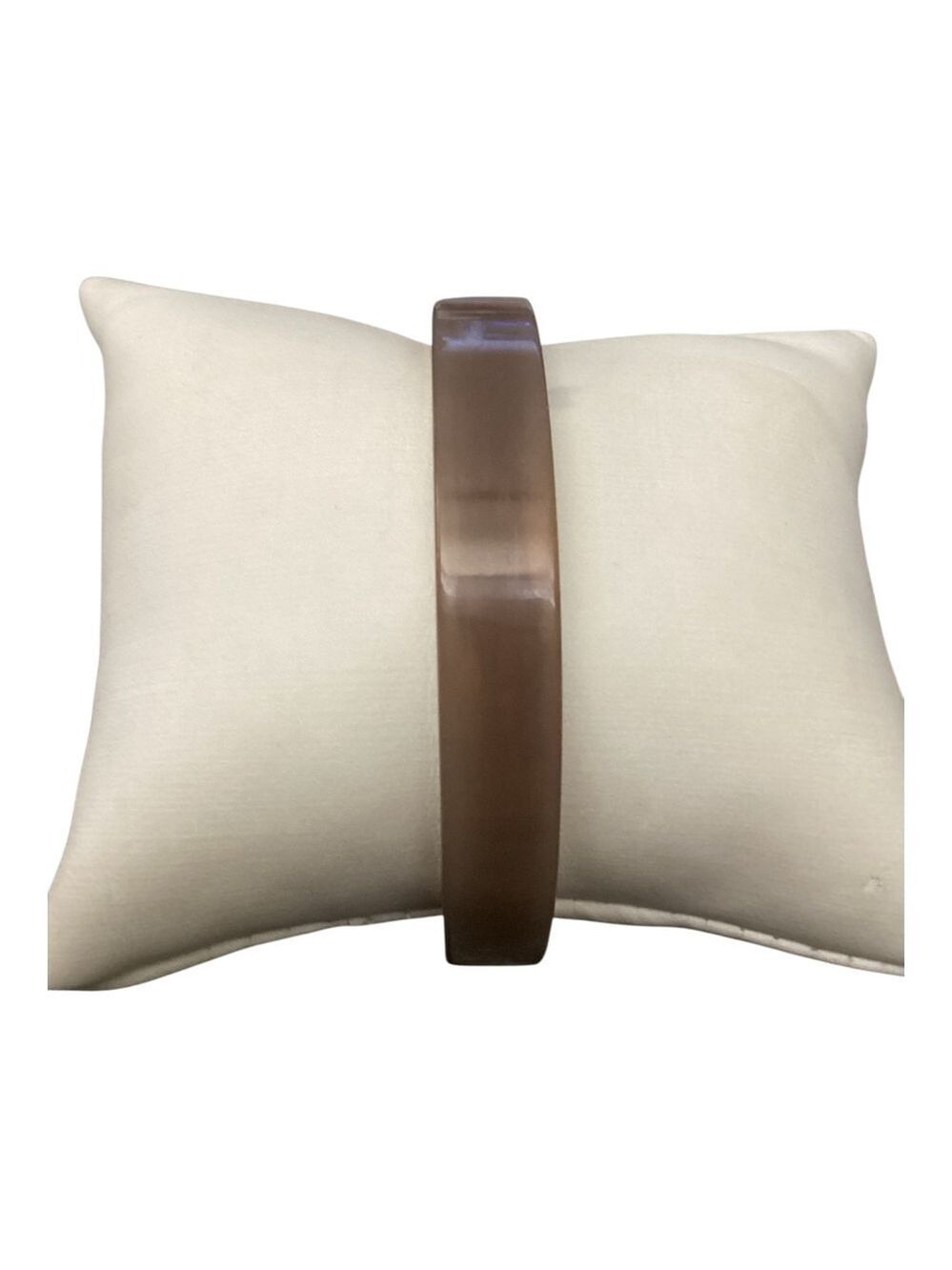 J.Crew Lucite Bangle Bracelet Minimalist Neutral Brown Goldtone 2159